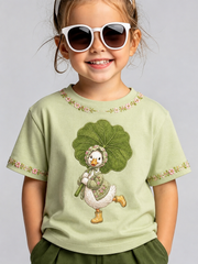 Children's Fun Animals Print Short Sleeve T-Shirt