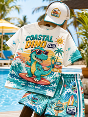 Children's Fun Animals Short-Sleeve Shirt Set