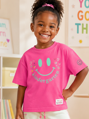 Children's School Entrance Season Print Short Sleeve T-Shirt