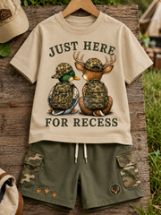 Children's School Entrance Season Short-Sleeve Shirt Set