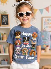 Back-To-School Season Print Short Sleeve T-Shirt