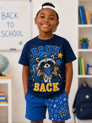 Back-To-School Season Short-Sleeve Shirt Set