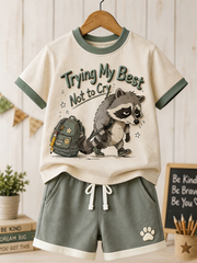 Back-To-School Season Short-Sleeve Shirt Set
