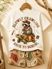 Back-To-School Season Short-Sleeve Shirt Set