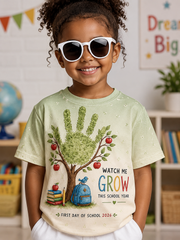 Back-To-School Season Print Short Sleeve T-Shirt
