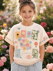 Children's Flowers Short Sleeve T-Shirt