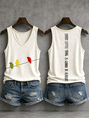 Canotta da donna con scritta “Every Little Thing Is Gonna Be All Right”