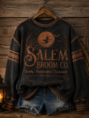 Felpa stampata Salem Broom Company da donna