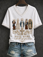 Maglietta da donna Hail Mary Piena di Grazia